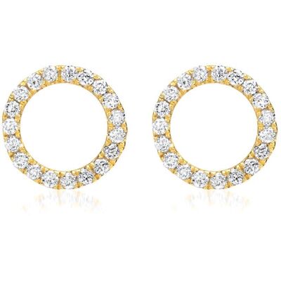 Brilladia 750er Gelbgold-Ohrringe Kreis 38 Diamanten gold Brilladia 750er Gelbgold-Ohrringe Kreis 38 Diamanten gold