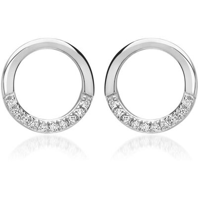 Unique 585er Weißgold-Ohrstecker 20 Diamanten 0,09ct. silber Unique 585er Weißgold-Ohrstecker 20 Diamanten 0,09ct. silber