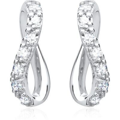 Unique Ohrringe 585er Weißgold 14 Diamanten 0,133 ct. silber Unique Ohrringe 585er Weißgold 14 Diamanten 0,133 ct. silber