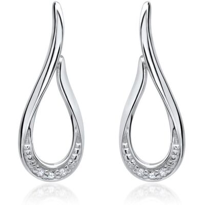 Unique 585er Weißgold-Ohrringe 6 Diamanten 0,0288 ct. silber Unique 585er Weißgold-Ohrringe 6 Diamanten 0,0288 ct. silber