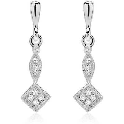 Unique Diamant Ohrstecker aus 585er Weißgold silber Unique Diamant Ohrstecker aus 585er Weißgold silber
