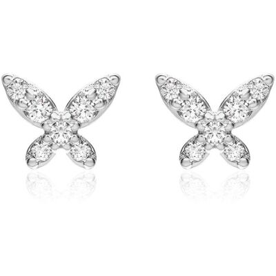 Brilladia Ohrstecker Schmetterling aus 14K Weißgold mit Diamanten silber Brilladia Ohrstecker Schmetterling aus 14K Weißgold mit Diamanten silber