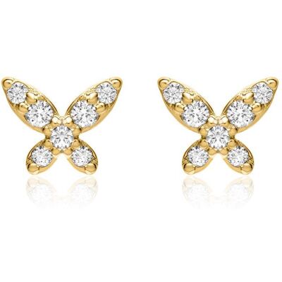 Brilladia 14K Gold Ohrstecker Schmetterlinge mit Brillanten gold Brilladia 14K Gold Ohrstecker Schmetterlinge mit Brillanten gold