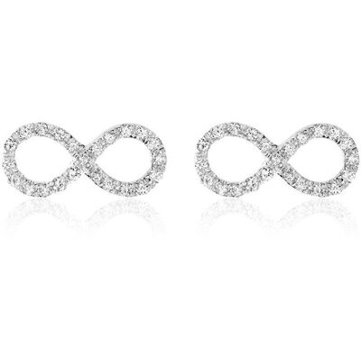 Brilladia Infinity Ohrstecker aus 585er Weißgold mit Diamanten silber Brilladia Infinity Ohrstecker aus 585er Weißgold mit Diamanten silber