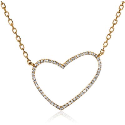 Brilladia Diamantkette Herz 0,17 ct gesamt 750er Gelbgold gold Brilladia Diamantkette Herz 0,17 ct gesamt 750er Gelbgold gold