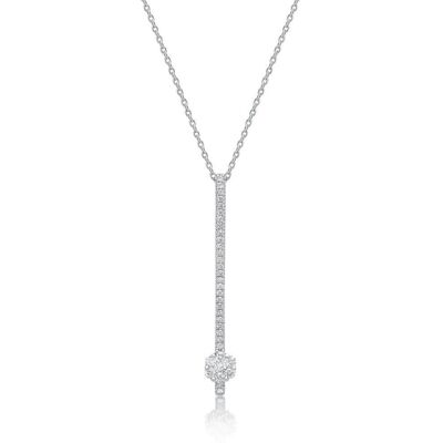 Unique 585er Weißgold Collier 35 Diamanten silber Unique 585er Weißgold Collier 35 Diamanten silber