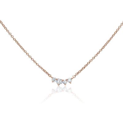 Brilladia Damenkette aus 14-karätigem Roségold mit Diamanten rosé Brilladia Damenkette aus 14-karätigem Roségold mit Diamanten rosé
