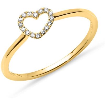 Brilladia Diamantring Herz 0,07 ct 750er Gelbgold Brilladia Diamantring Herz 0,07 ct 750er Gelbgold