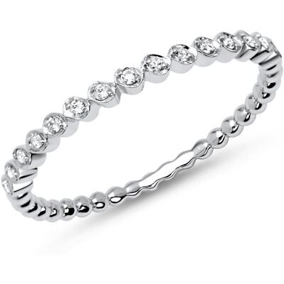 Brilladia 750er Weißgold Eternity Ring 15 Diamanten Brilladia 750er Weißgold Eternity Ring 15 Diamanten