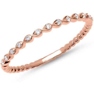 Brilladia 750er Rotgold Eternity Ring 13 Diamanten Brilladia 750er Rotgold Eternity Ring 13 Diamanten