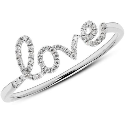 Brilladia 585er Weißgold Ring Love mit Diamanten Brilladia 585er Weißgold Ring Love mit Diamanten