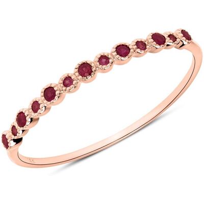 Unique Ring aus 585er Roségold mit Rubinen rosé Unique Ring aus 585er Roségold mit Rubinen rosé