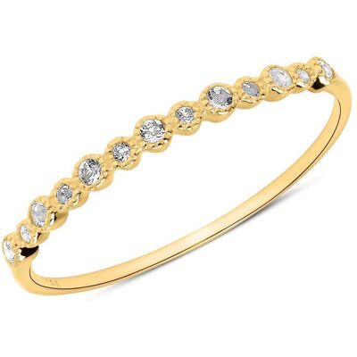 Unique 14K Goldring mit Weißtopasen gold Unique 14K Goldring mit Weißtopasen gold