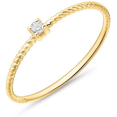 Unique Damenring aus 585er Gold mit Weißtopas gold Unique Damenring aus 585er Gold mit Weißtopas gold