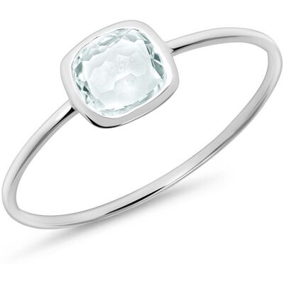 Unique 14K Weißgoldring für Damen mit Blautopas silber Unique 14K Weißgoldring für Damen mit Blautopas silber