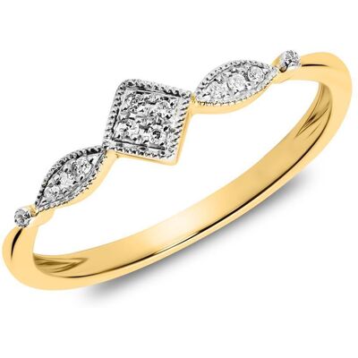 Unique 14-karätiger Goldring mit Diamanten gold Unique 14-karätiger Goldring mit Diamanten gold