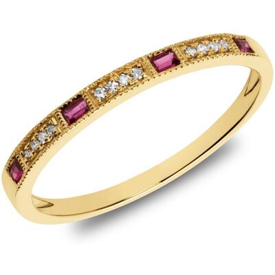 Unique 585er Gold Ring mit Rubinen und Diamanten gold Unique 585er Gold Ring mit Rubinen und Diamanten gold
