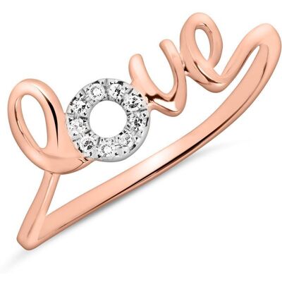 Unique Ring Love aus 14K Roségold mit Diamanten rosé Unique Ring Love aus 14K Roségold mit Diamanten rosé