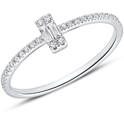 Brilladia Diamantring für Damen aus 14K Weißgold silber Brilladia Diamantring für Damen aus 14K Weißgold silber