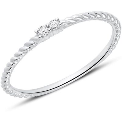 Brilladia 585er Weißgold Ring für Damen mit Diamanten Brilladia 585er Weißgold Ring für Damen mit Diamanten