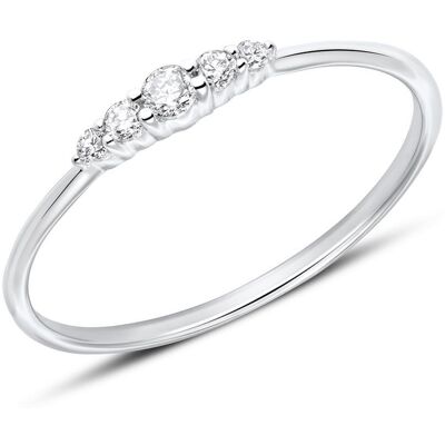 Brilladia Ring für Damen aus 14K Weißgold mit Brillanten silber Brilladia Ring für Damen aus 14K Weißgold mit Brillanten silber