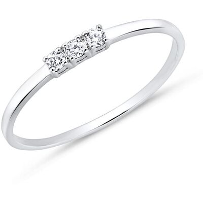 Unique 14K Weißgold Ring für Damen mit Brillanten silber Unique 14K Weißgold Ring für Damen mit Brillanten silber