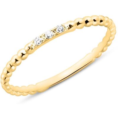 Unique 14K Goldring für Damen mit Brillanten gold Unique 14K Goldring für Damen mit Brillanten gold