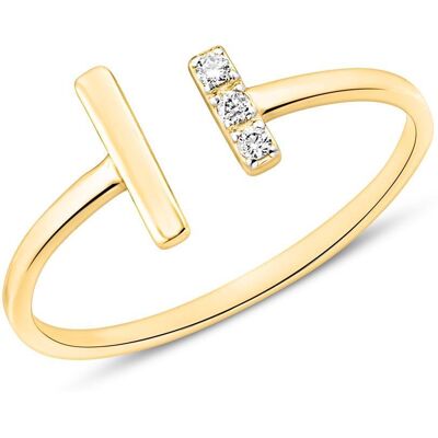 Unique Ring für Damen aus 585er Gold mit Brillanten gold Unique Ring für Damen aus 585er Gold mit Brillanten gold