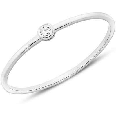 Unique Damenring aus 585er Weißgold mit Diamant silber Unique Damenring aus 585er Weißgold mit Diamant silber