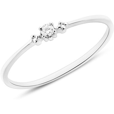 Unique Diamantring für Damen aus 585er Weißgold silber Unique Diamantring für Damen aus 585er Weißgold silber