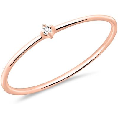 Unique Ring für Damen aus 14-karätigem Roségold mit Weißtopas rosé Unique Ring für Damen aus 14-karätigem Roségold mit Weißtopas rosé