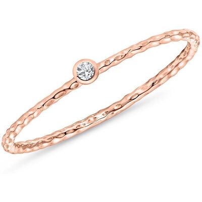 Unique Damenring aus 14K Roségold mit Weißtopasen rosé Unique Damenring aus 14K Roségold mit Weißtopasen rosé
