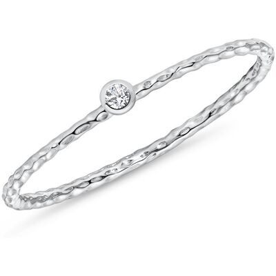 Unique Ring für Damen aus 14K Weißgold mit Weißtopasen silber Unique Ring für Damen aus 14K Weißgold mit Weißtopasen silber