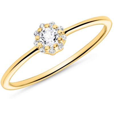 Unique Topasring für Damen aus 14-karätigem Gold gold Unique Topasring für Damen aus 14-karätigem Gold gold