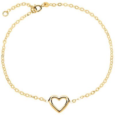 Unique Armband Herz aus 585er Gold weitenverstellbar gold Unique Armband Herz aus 585er Gold weitenverstellbar gold