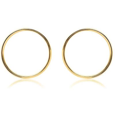 Unique Kreis-Ohrstecker für Damen aus 375er Gold gold Unique Kreis-Ohrstecker für Damen aus 375er Gold gold