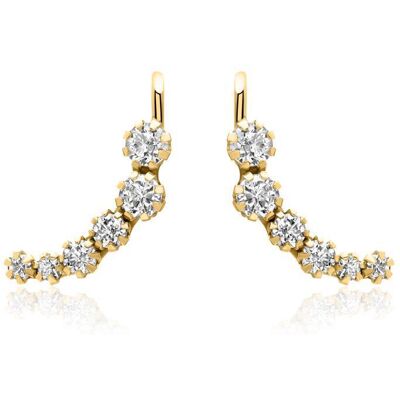 Unique Earcuffs für Damen aus 9K Gold mit Zirkonia gold Unique Earcuffs für Damen aus 9K Gold mit Zirkonia gold