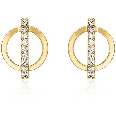 Unique Damen Ohrstecker aus 375er Gold mit Zirkonia gold Unique Damen Ohrstecker aus 375er Gold mit Zirkonia gold