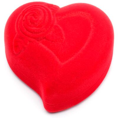 Unique Rotes Geschenketui aus Samt Herz und Rose rot Unique Rotes Geschenketui aus Samt Herz und Rose rot