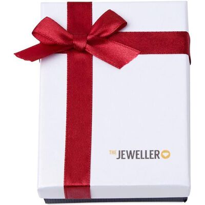 Unique Etui für Schmuck mit roter Schleife weiß Unique Etui für Schmuck mit roter Schleife weiß