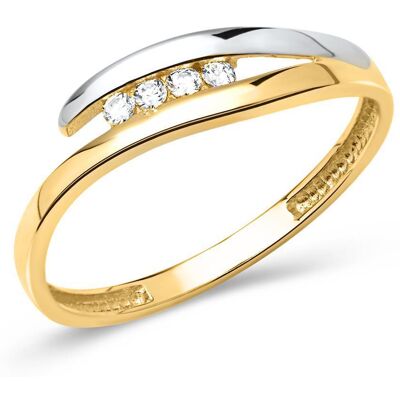 Unique Hochwertiger Gelb- & Weißgoldring Unique Hochwertiger Gelb- & Weißgoldring