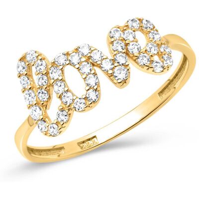 Unique Ring 333er Gelbgold Love Zirkonia Unique Ring 333er Gelbgold Love Zirkonia