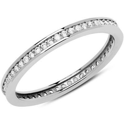Unique Eternity Ring aus 333er Weißgold mit Zirkonia silber Unique Eternity Ring aus 333er Weißgold mit Zirkonia silber