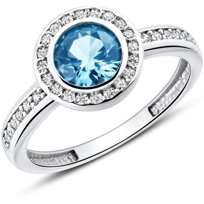 Unique Ring für Damen aus 9K Weißgold mit Zirkonia silber Unique Ring für Damen aus 9K Weißgold mit Zirkonia silber