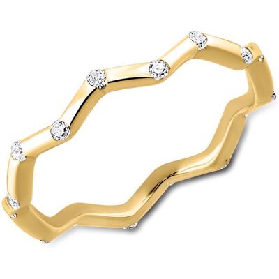 Unique 375er Goldring für Damen mit Zirkonia gold Unique 375er Goldring für Damen mit Zirkonia gold
