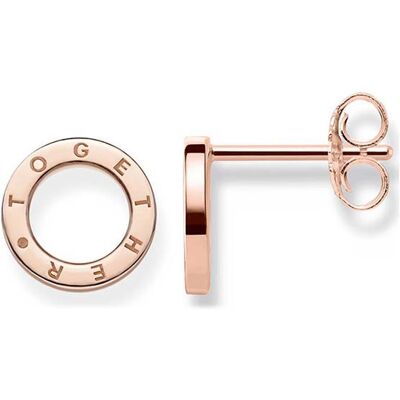 Thomas Sabo Damen Ohrstecker Kreise Together aus 925er Silber, rosé rosé Thomas Sabo Damen Ohrstecker Kreise Together aus 925er Silber, rosé rosé