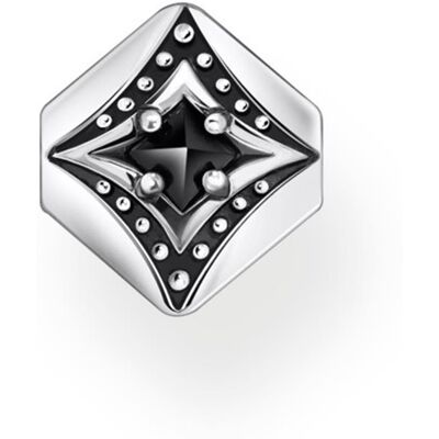 Thomas Sabo Einzel-Ohrstecker aus Sterlingsilber, Zirkonia, schwarz silber Thomas Sabo Einzel-Ohrstecker aus Sterlingsilber, Zirkonia, schwarz silber