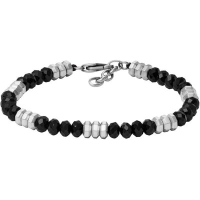 Fossil Armband für Herren All Stacked Up aus Edelstahl, Achat silber Fossil Armband für Herren All Stacked Up aus Edelstahl, Achat silber