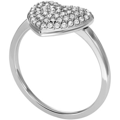 Fossil Sadie Glitz Heart Ring aus Edelstahl mit Kristallen silber Fossil Sadie Glitz Heart Ring aus Edelstahl mit Kristallen silber