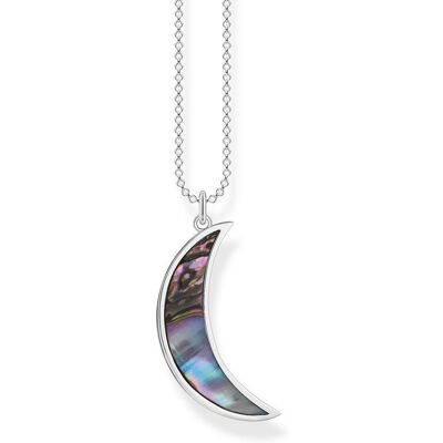 Thomas Sabo Silberkette mit Halbmond-Anhänger und Abalone-Perlmutt silber Thomas Sabo Silberkette mit Halbmond-Anhänger und Abalone-Perlmutt silber